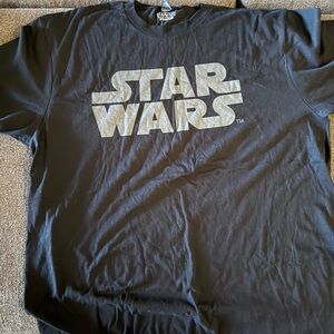 Star Wars Black Tee with Silver Logo